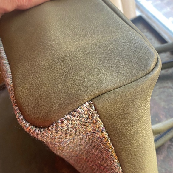 Islander Harris Tweed “Cassley” 100% Pure Wool Olive and Tweed Women's Tote. NWT - Picture 12 of 16